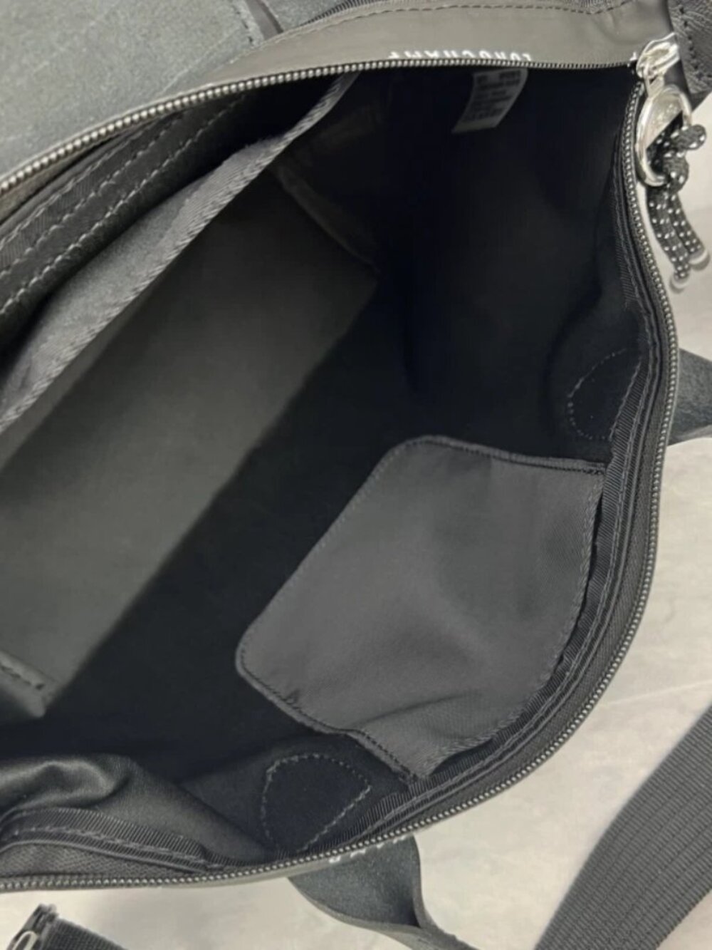 Black Foldable Tote Crossbody Bag Small Size 1512 - Picture 4 of 4